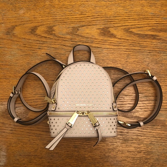 Michael Kors Rhea Zip Soft Pink XS MSGR Backpack - Picture 1 of 5